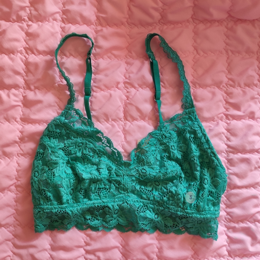 Aerie Lace Green Bralette Small